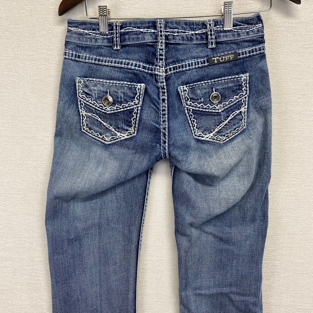 Cowgirl Tuff Co. Jeans Women's Low Rise 26x35 (27x33.75) Denim Boot Cut Stretch - Picture 4 of 16